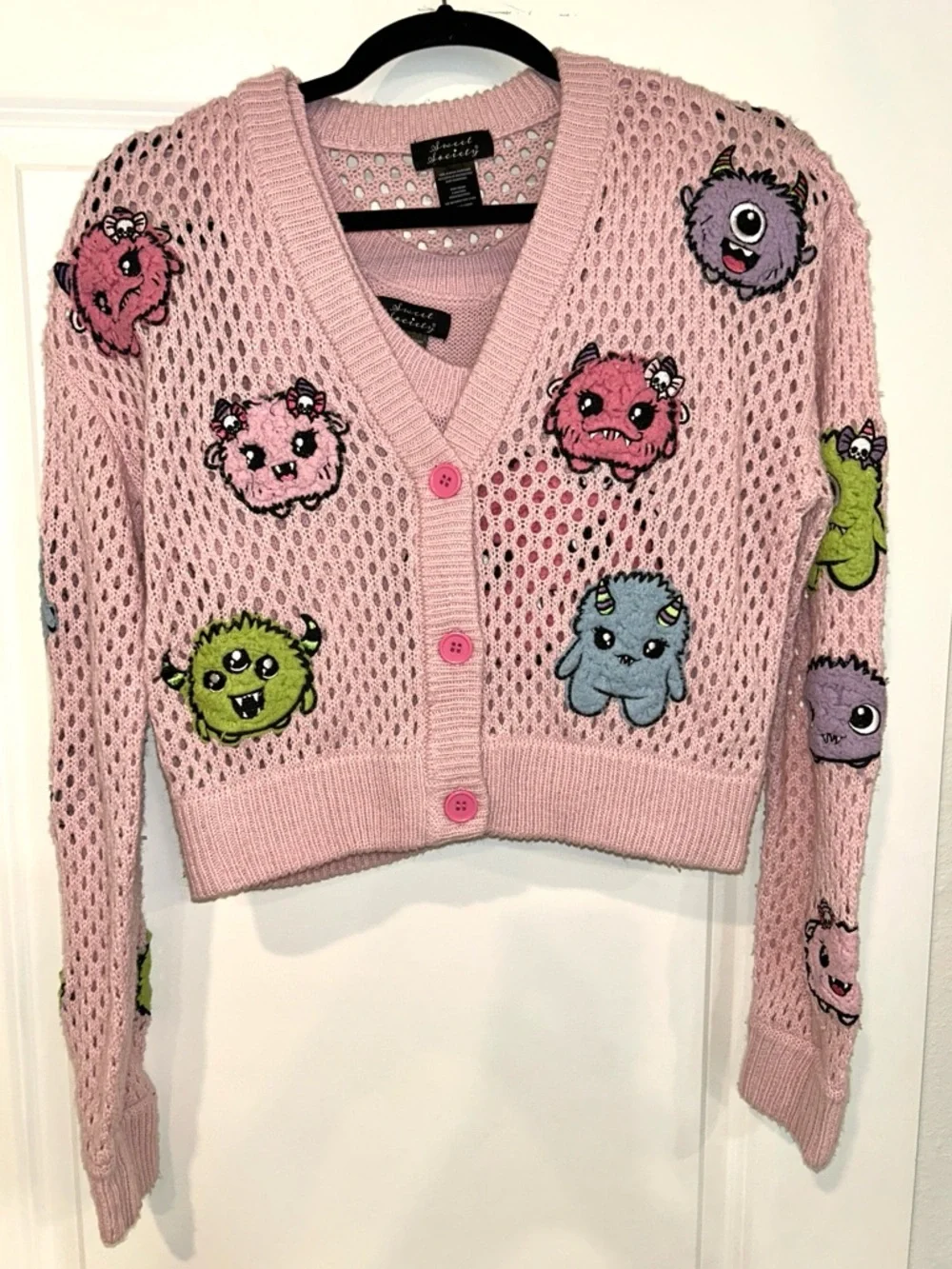 Cute Monster Knit Sweater & Vest Set - Picture 1 of 8